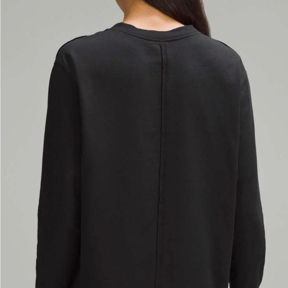 Lululemon All Yours Black Long Sleeve Crewneck Top size 4 Pima Cotton NWT - Picture 2 of 9